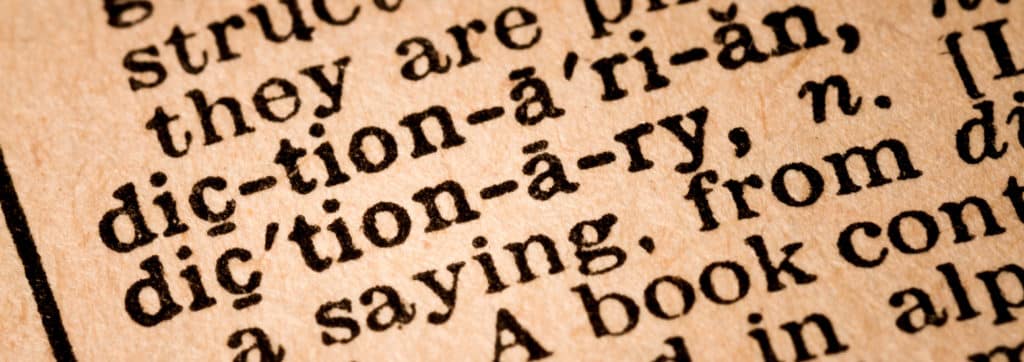 Dictionary close up 7 2 19