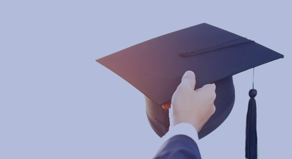 Arm Holding graduation Hat